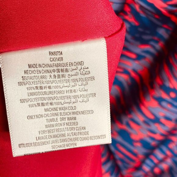 BCBGeneration | Raspberry Abstract One-Shoulder Cocktail Dress Size 8 | EUC - Picture 13 of 13